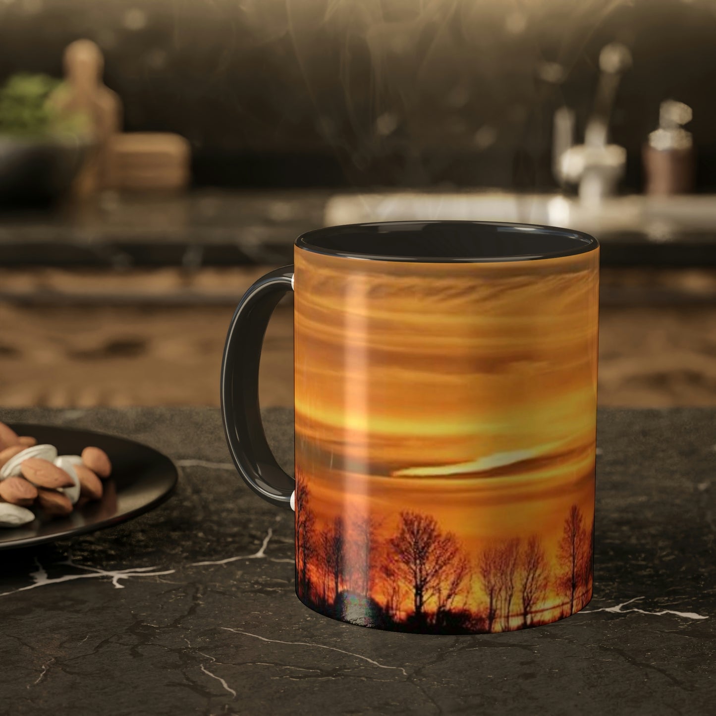 Beautiful Sunset Scene Colorful Mug, 11 oz
