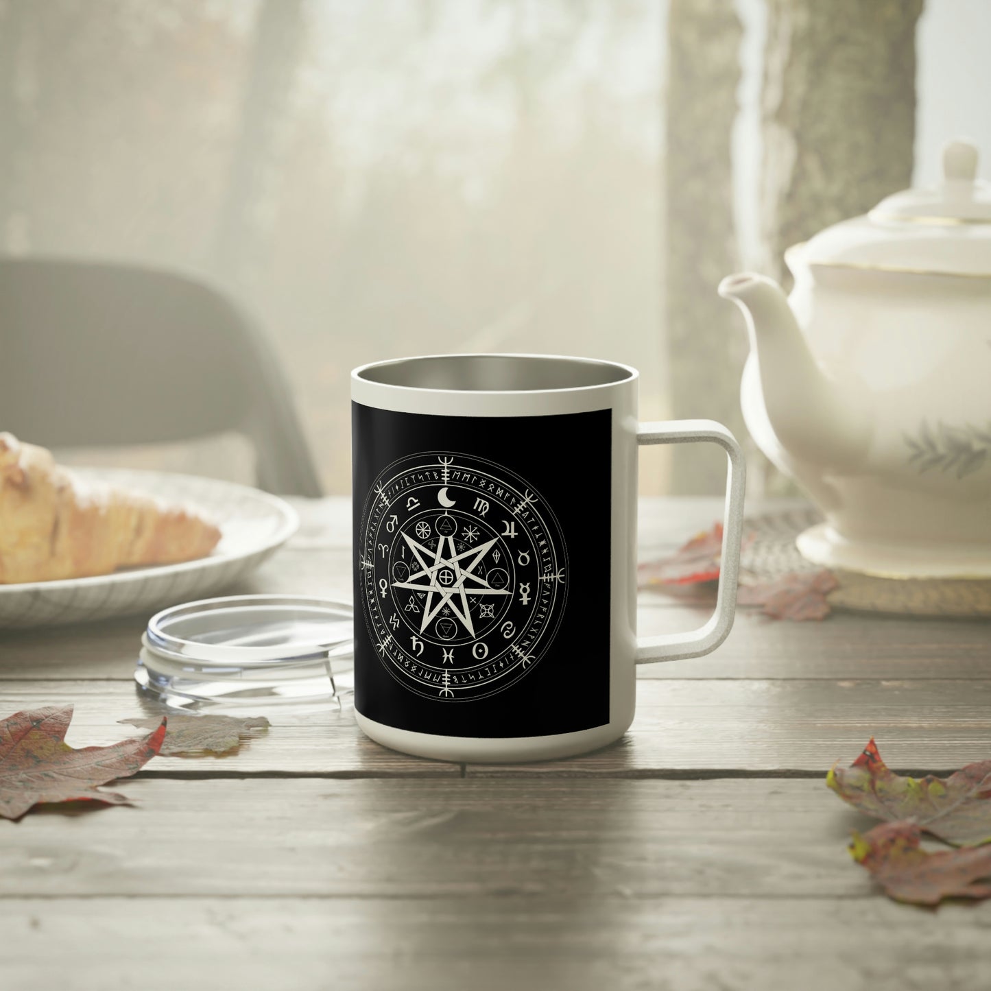 Wicca Protection Symbol Insulated Coffee Mug, 10oz