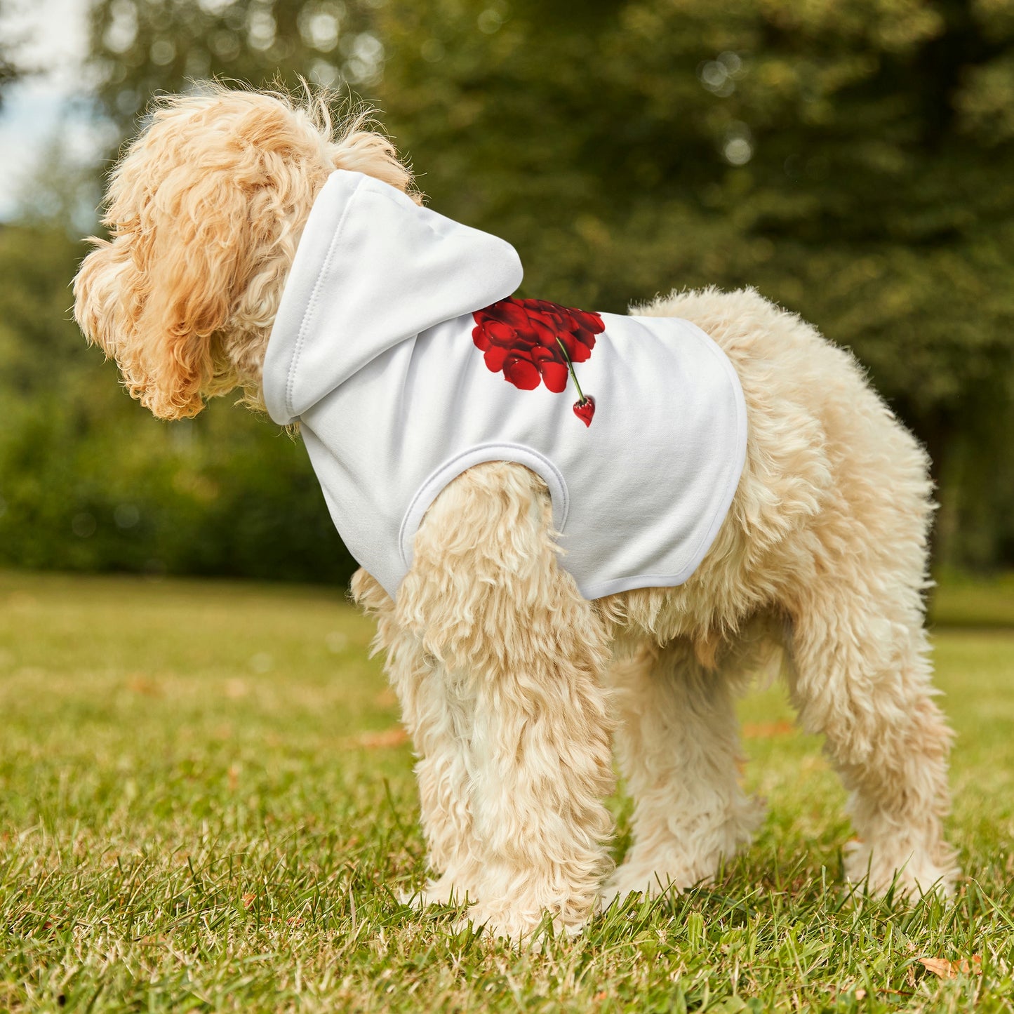 Dog Hoodie Roses