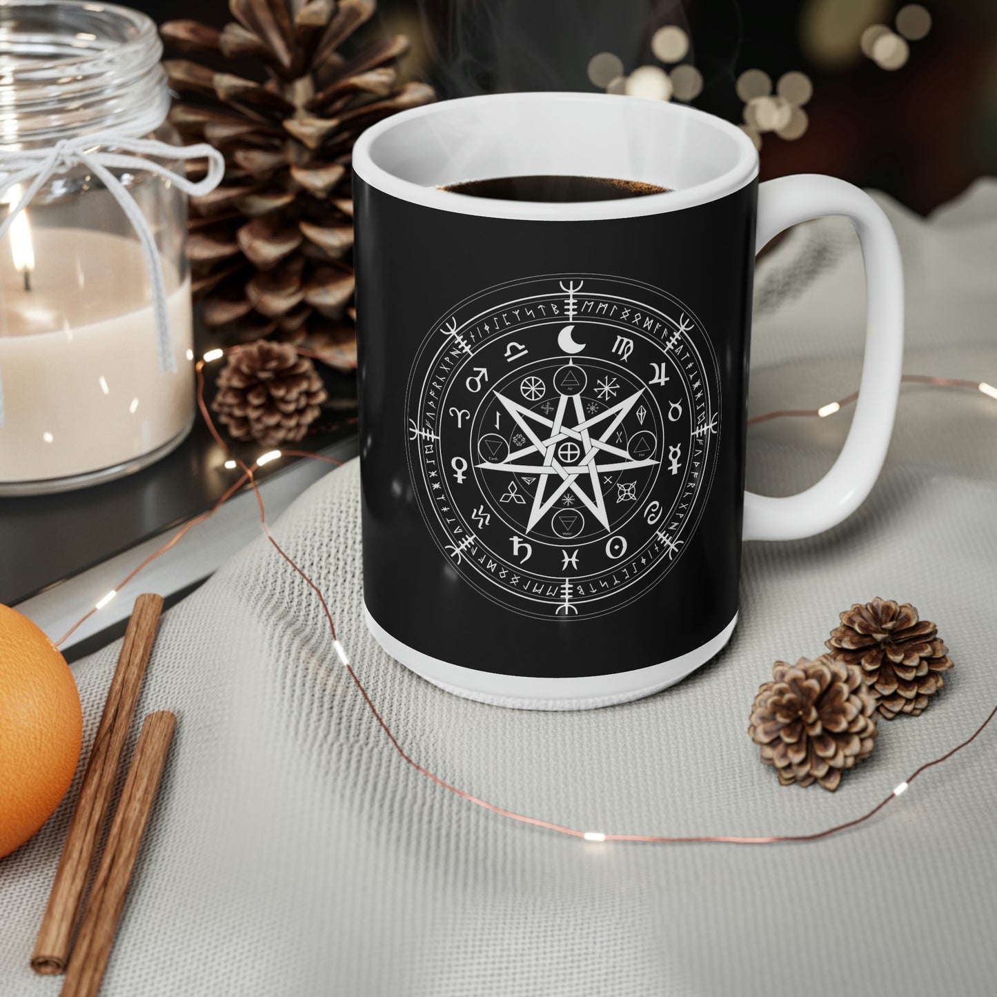 Witch Protection Symbol Ceramic Coffee Cups, 11oz, 15oz - UK