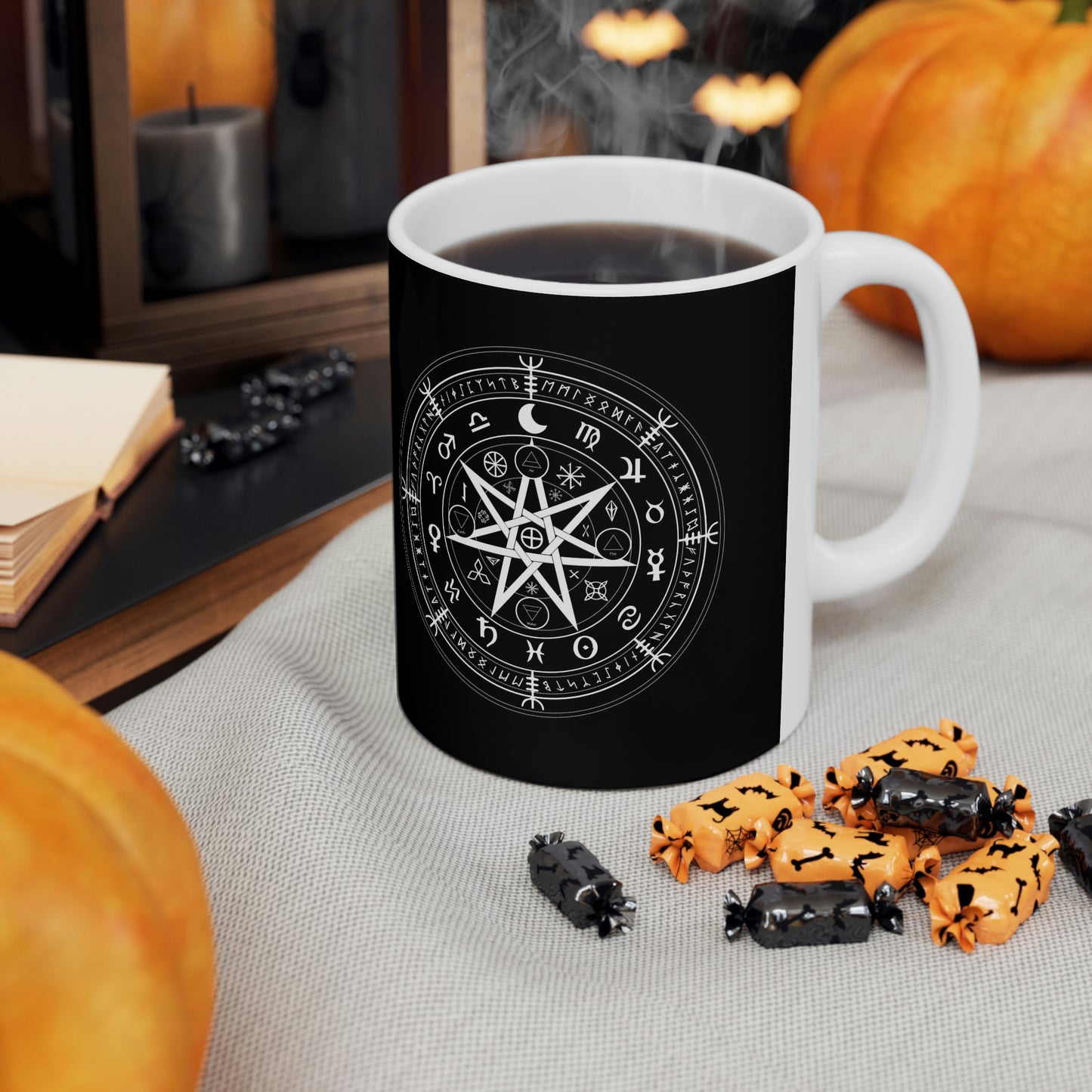 Witch Protection Symbol Ceramic Coffee Cups, 11oz, 15oz - UK