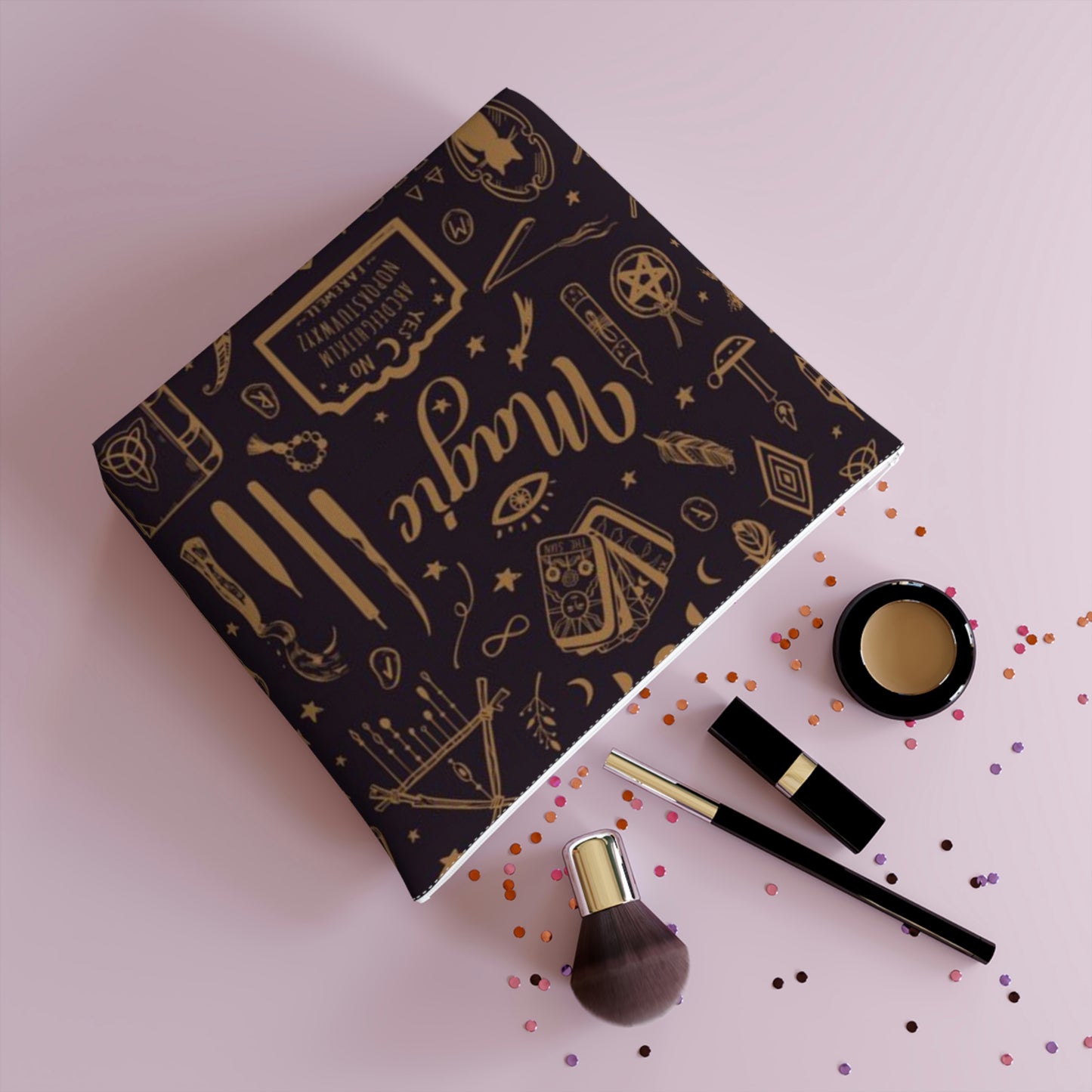 Witchy Gift Magic Design Cotton Cosmetic Bag