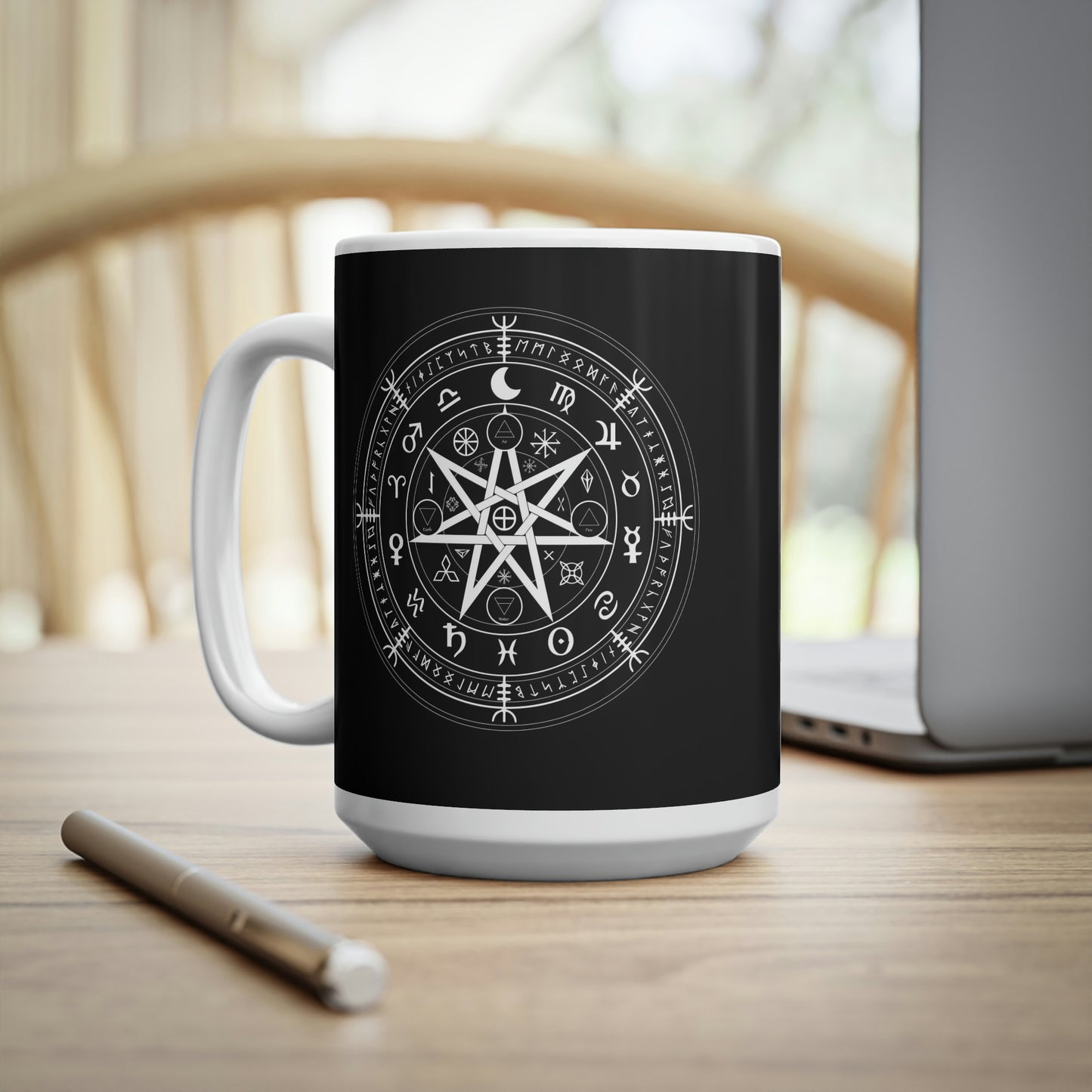 Witch Protection Symbol Ceramic Coffee Cups, 11oz, 15oz - UK
