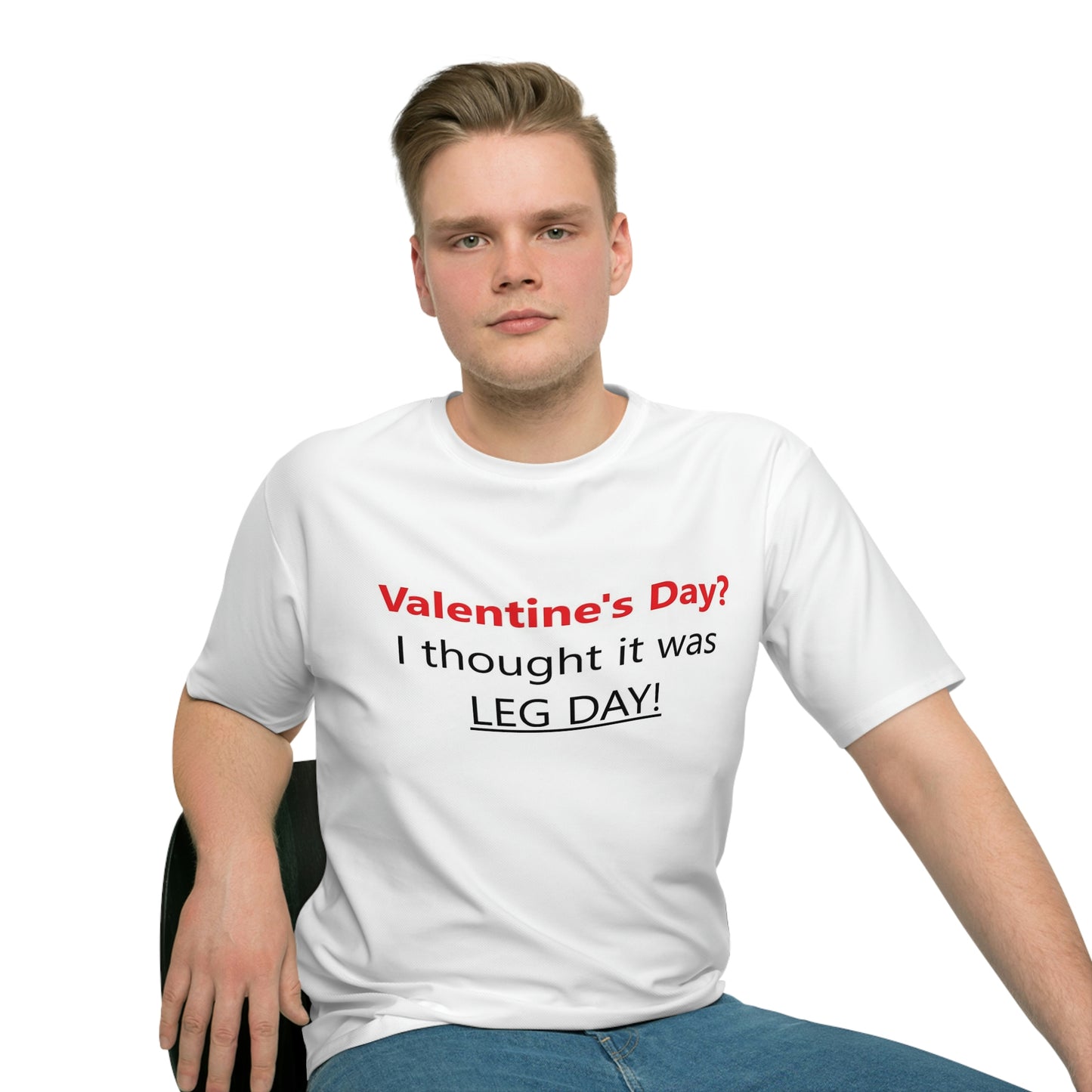 Funny Gym Valentine's Day Men's Loose T-shirt - USA Printed
